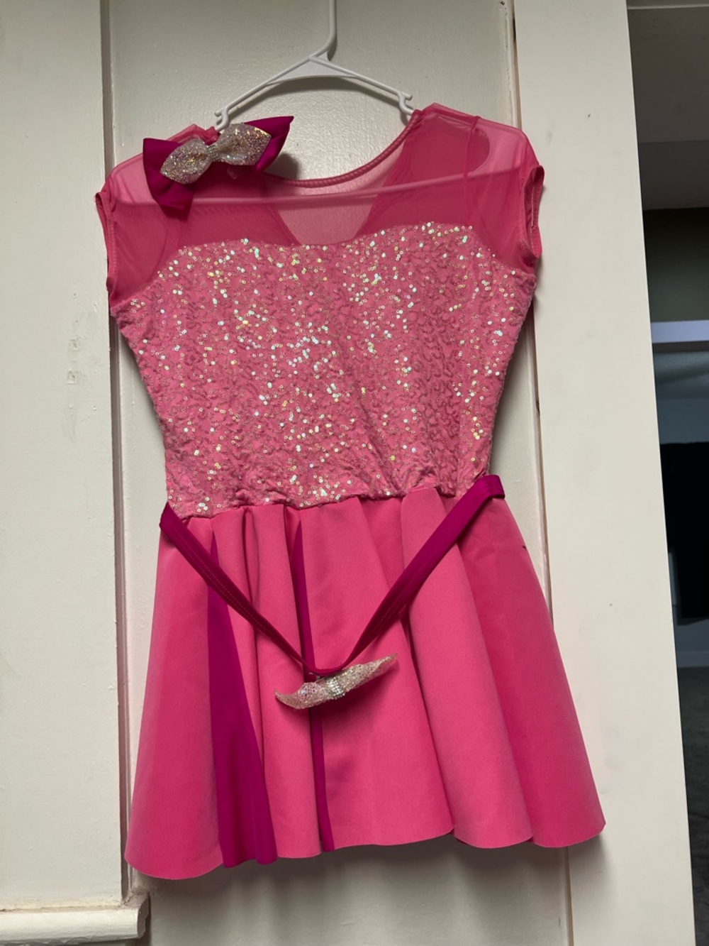 Sparkly Hot Pink Sequin Party Dress